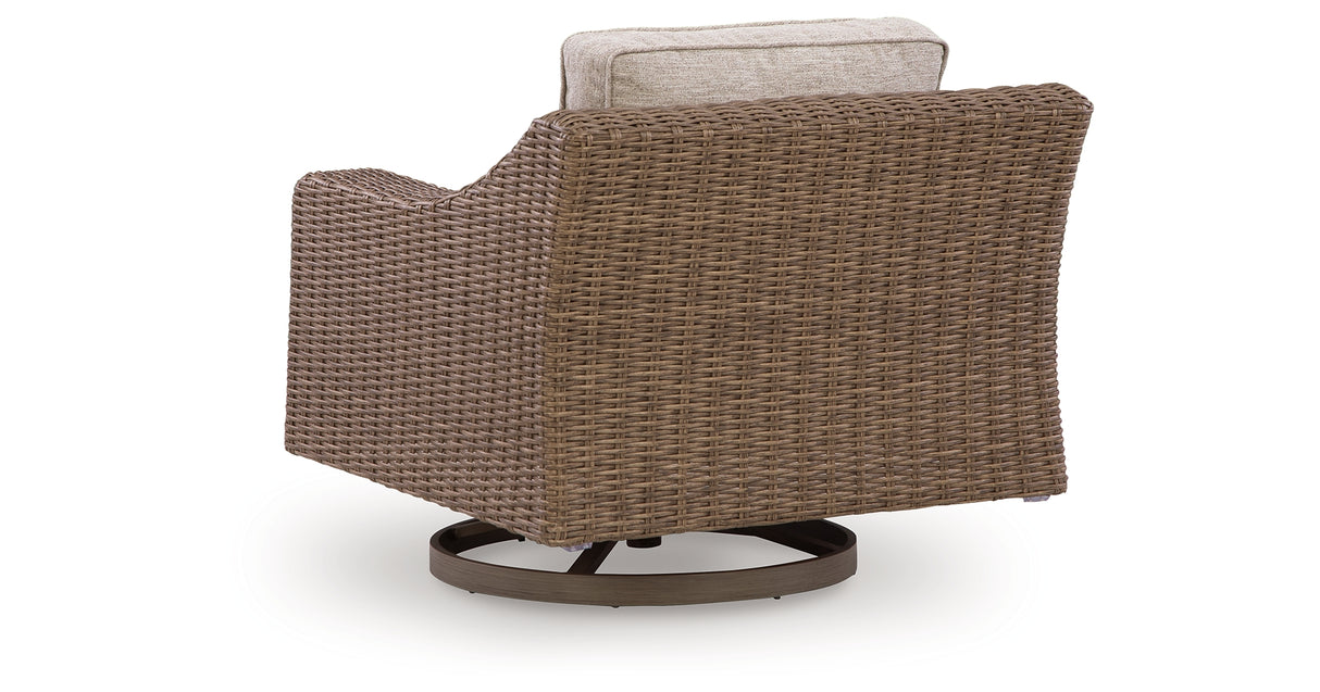 Laguna Heights Beige Swivel Lounge with Cushion from Ashley Furniture - Luna Furniture