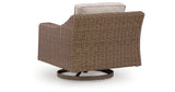Laguna Heights Beige Swivel Lounge with Cushion from Ashley Furniture - Luna Furniture