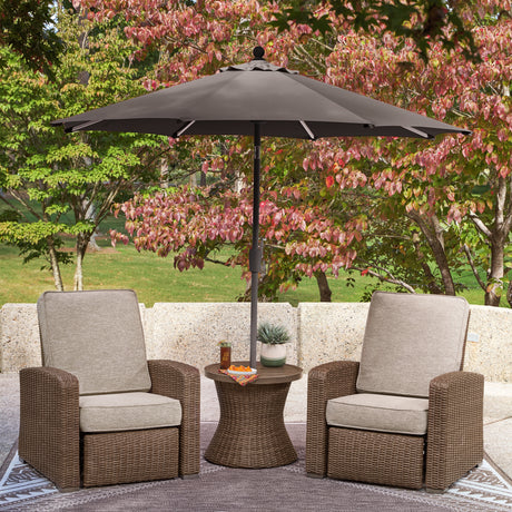 Laguna Heights Beige 2 Outdoor Chairs and End Table from Ashley Furniture - Luna Furniture