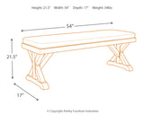 Beachcroft Beige Outdoor Dining Table with 4 Chairs and Bench from Ashley Furniture - Luna Furniture
