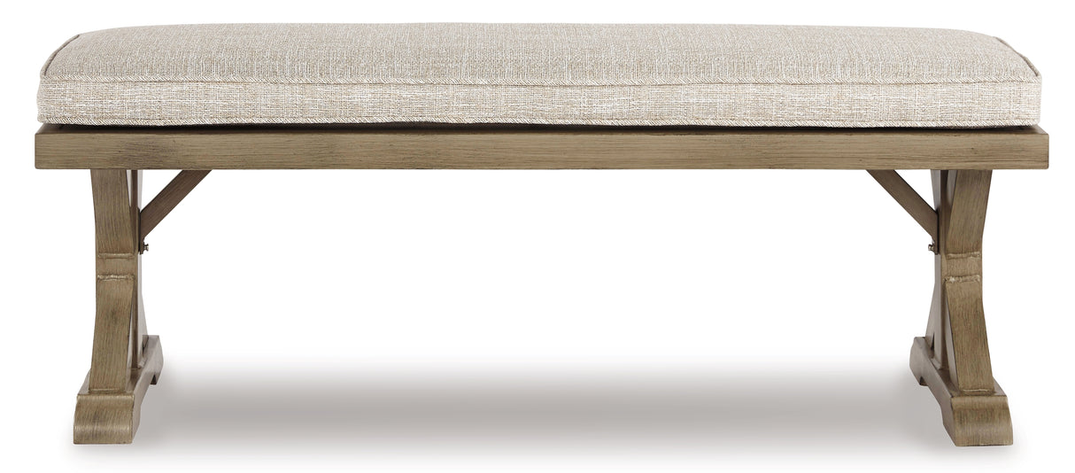 Beachcroft Beige Bench with Cushion from Ashley Furniture - Luna Furniture