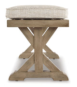 Beachcroft Beige Bench with Cushion from Ashley Furniture - Luna Furniture