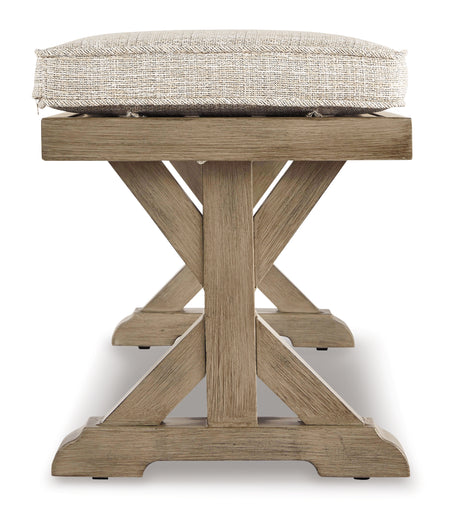Beachcroft Beige Bench with Cushion from Ashley - Luna Furniture