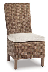Beachcroft Outdoor Dining Table and 4 Chairs in Beige from Ashley Furniture - Luna Furniture