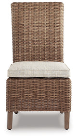 Beachcroft Beige Outdoor Side Chair with Cushion (Set of 2) from Ashley - Luna Furniture