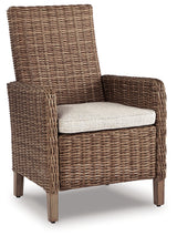Beachcroft Outdoor Dining Table and 4 Chairs and Bench in Beige from Ashley Furniture - Luna Furniture