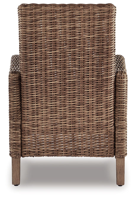 Beachcroft Beige 4-Piece Outdoor Sectional, 2 Arm Chairs, Lounge Chair and Bench from Ashley Furniture - Luna Furniture