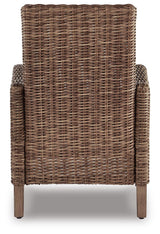Beachcroft Beige 4-Piece Outdoor Sectional, 2 Arm Chairs, Lounge Chair and Bench from Ashley - Luna Furniture