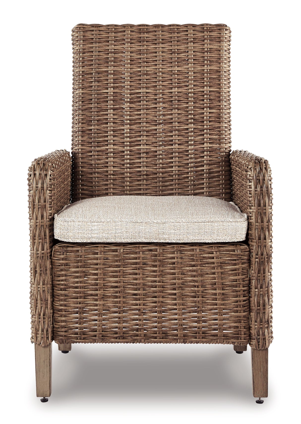 Beachcroft Beige Outdoor Arm Chair with Cushion (Set of 2) from Ashley - Luna Furniture