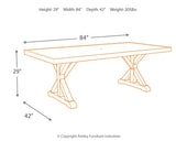 Beachcroft Beige Outdoor Dining Table with 6 Chairs from Ashley Furniture - Luna Furniture