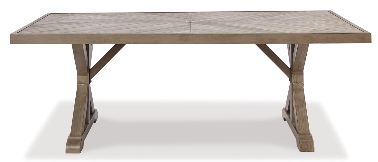 Beachcroft Beige Outdoor Dining Table from Ashley Furniture - Luna Furniture