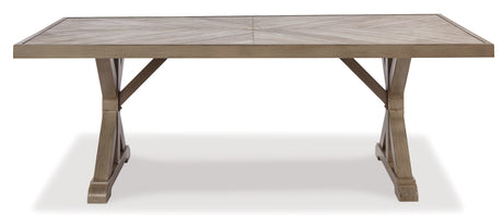 Beachcroft Beige Outdoor Dining Table from Ashley Furniture - Luna Furniture