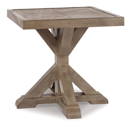 Beachcroft Beige Outdoor End Table from Ashley - Luna Furniture
