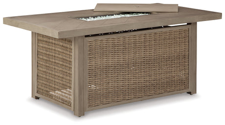 Beachcroft Beige Outdoor Fire Pit Table from Ashley - Luna Furniture