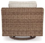 Beachcroft Outdoor Sofa, Loveseat and Chair in Beige from Ashley Furniture - Luna Furniture