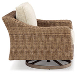 Beachcroft Outdoor Sofa, Loveseat and Chair in Beige from Ashley Furniture - Luna Furniture