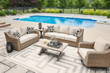 Beachcroft Outdoor Sofa, Loveseat and Chair in Beige from Ashley Furniture - Luna Furniture