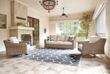 Beachcroft Outdoor Sofa with 2 Lounge Chairs in Beige from Ashley Furniture - Luna Furniture