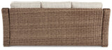 Beachcroft Outdoor Sofa, Loveseat and Chair in Beige from Ashley Furniture - Luna Furniture