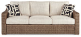Beachcroft Outdoor Sofa, Loveseat and Chair in Beige from Ashley Furniture - Luna Furniture