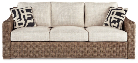 Beachcroft Outdoor Sofa, Loveseat and Chair in Beige from Ashley Furniture - Luna Furniture