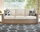 Beachcroft Beige Outdoor Sofa with Cushion from Ashley - Luna Furniture