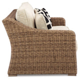 Beachcroft Outdoor Sofa, Loveseat and Chair in Beige from Ashley Furniture - Luna Furniture