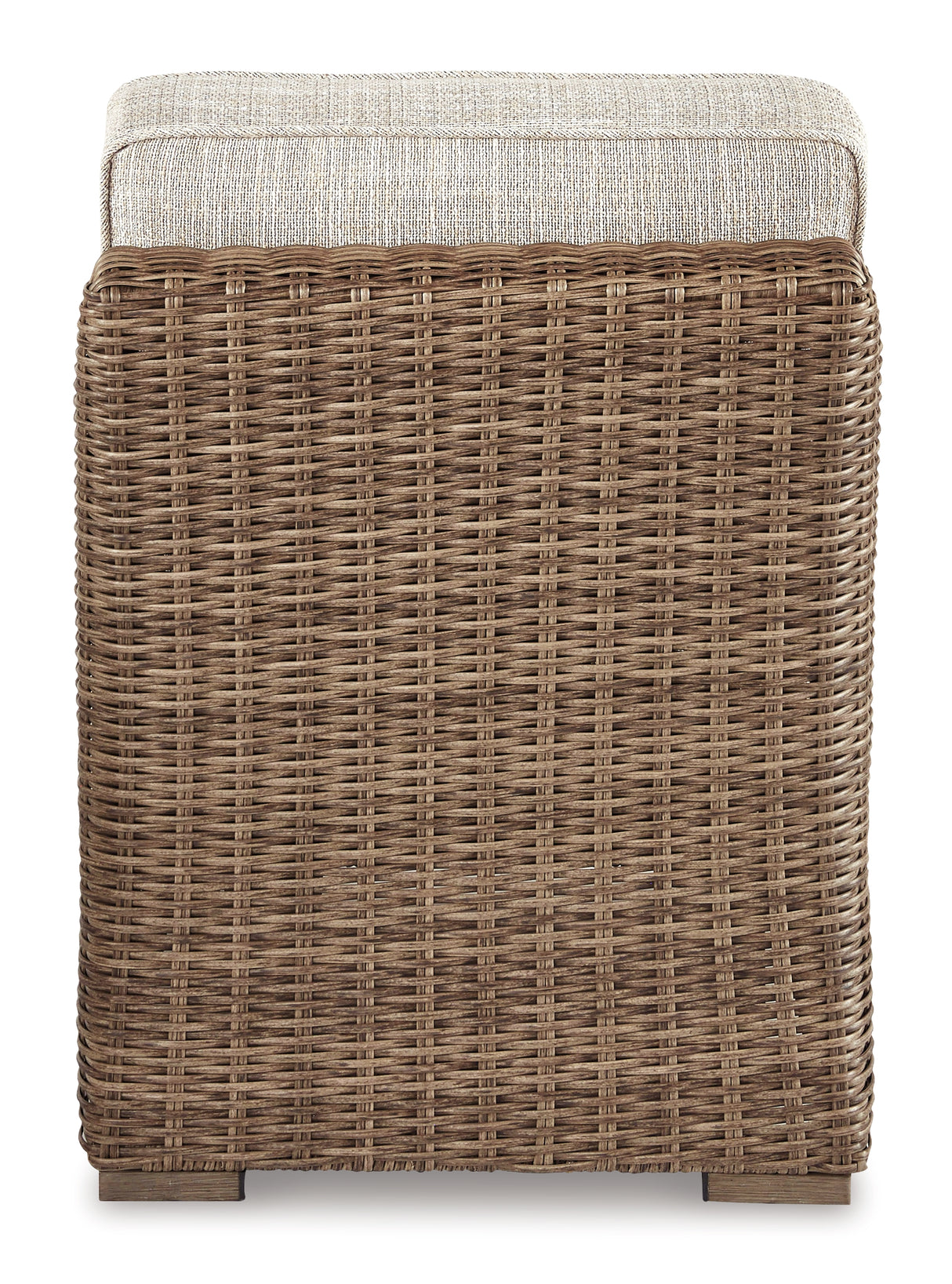 Beachcroft Beige Outdoor Armless Chair with Cushion from Ashley Furniture - Luna Furniture