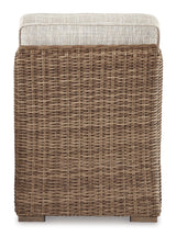 Beachcroft Beige Outdoor Armless Chair with Cushion from Ashley Furniture - Luna Furniture