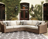 Beachcroft Beige 3-Piece Outdoor Seating Set from Ashley - Luna Furniture