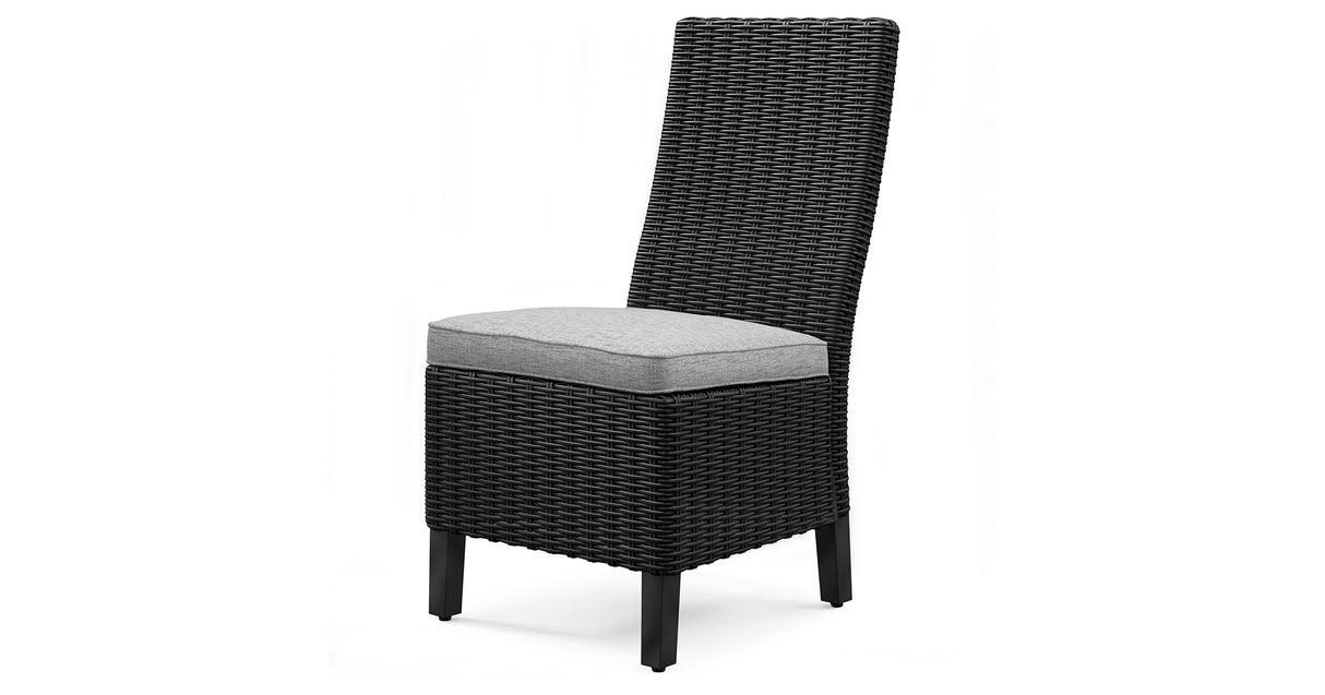 Beachcroft Outdoor Dining Table and 6 Chairs in Black/Light Gray from Ashley Furniture - Luna Furniture