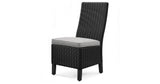 Beachcroft Outdoor Dining Table and 6 Chairs in Black/Light Gray from Ashley Furniture - Luna Furniture