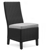 Beachcroft Outdoor Dining Table and 4 Chairs in Black/Light Gray from Ashley Furniture - Luna Furniture