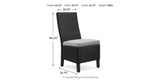 Beachcroft Outdoor Dining Table and 6 Chairs in Black/Light Gray from Ashley Furniture - Luna Furniture