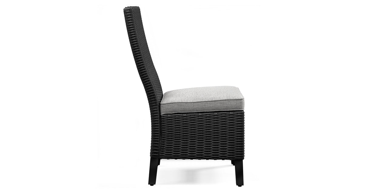 Beachcroft Outdoor Dining Table and 6 Chairs in Black/Light Gray from Ashley Furniture - Luna Furniture