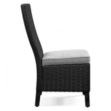Beachcroft Outdoor Dining Table and 6 Chairs in Black/Light Gray from Ashley Furniture - Luna Furniture