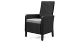 Beachcroft Outdoor Dining Table and 6 Chairs in Black/Light Gray from Ashley Furniture - Luna Furniture