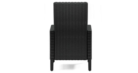 Beachcroft Black/Light Gray Outdoor Dining Table, 4 Chairs and Bench from Ashley - Luna Furniture