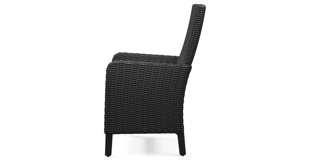 Beachcroft Outdoor Dining Table and 6 Chairs in Black/Light Gray from Ashley Furniture - Luna Furniture