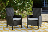 Beachcroft Outdoor Dining Table and 6 Chairs in Black/Light Gray from Ashley - Luna Furniture