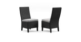 Beachcroft Black/Light Gray Outdoor Side Chair with Cushion from Ashley Furniture - Luna Furniture