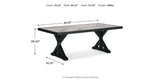Beachcroft Outdoor Dining Table and 6 Chairs in Black/Light Gray from Ashley Furniture - Luna Furniture
