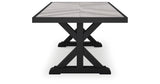 Beachcroft Outdoor Dining Table and 6 Chairs in Black/Light Gray from Ashley - Luna Furniture