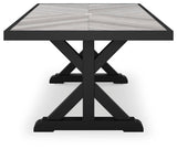 Beachcroft Outdoor Dining Table and 6 Chairs in Black/Light Gray from Ashley Furniture - Luna Furniture