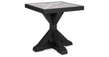 Beachcroft Black/Light Gray Outdoor End Table from Ashley - Luna Furniture