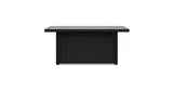 Beachcroft Black/Light Gray Outdoor Fire Pit Table and 4 Chairs from Ashley Furniture - Luna Furniture