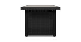 Beachcroft Black/Light Gray Outdoor Fire Pit Table and 4 Chairs from Ashley Furniture - Luna Furniture