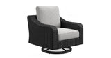 Beachcroft Black/Light Gray Outdoor Fire Pit Table and 4 Chairs from Ashley Furniture - Luna Furniture