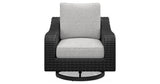 Beachcroft Black/Light Gray Outdoor Fire Pit Table and 4 Chairs from Ashley Furniture - Luna Furniture