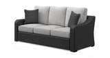 Beachcroft Outdoor Sofa with 2 Lounge Chairs in Black/Light Gray from Ashley - Luna Furniture